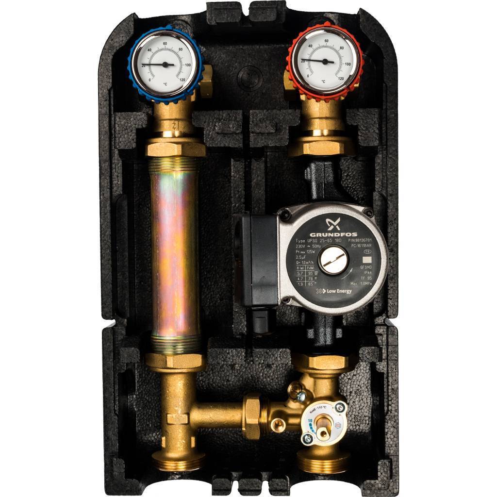 Насосная группа STOUT SDG-0007 со смесителем 1 с насосом Grundfos UPSO 25-65 DN 32