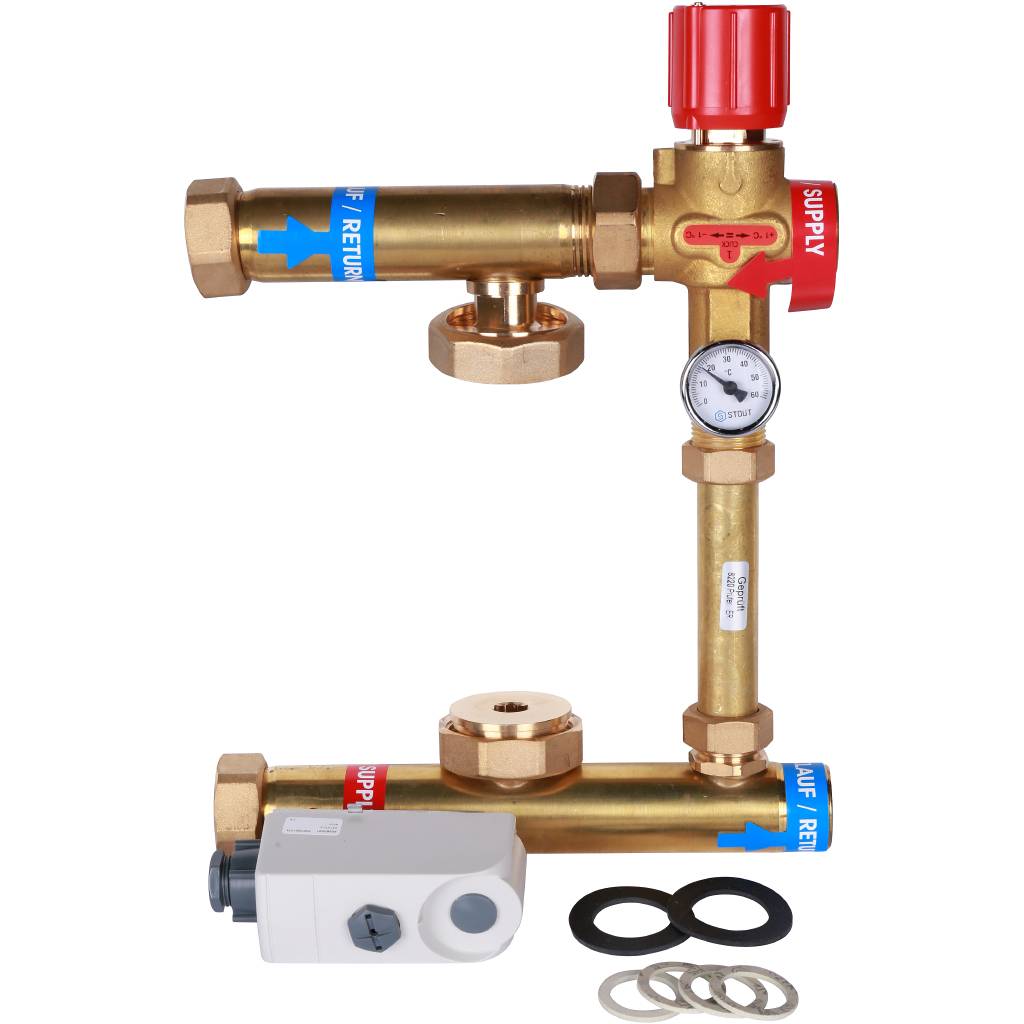 Насосно-смесительный узел STOUT ISOTHERM 30-50°C, без насоса