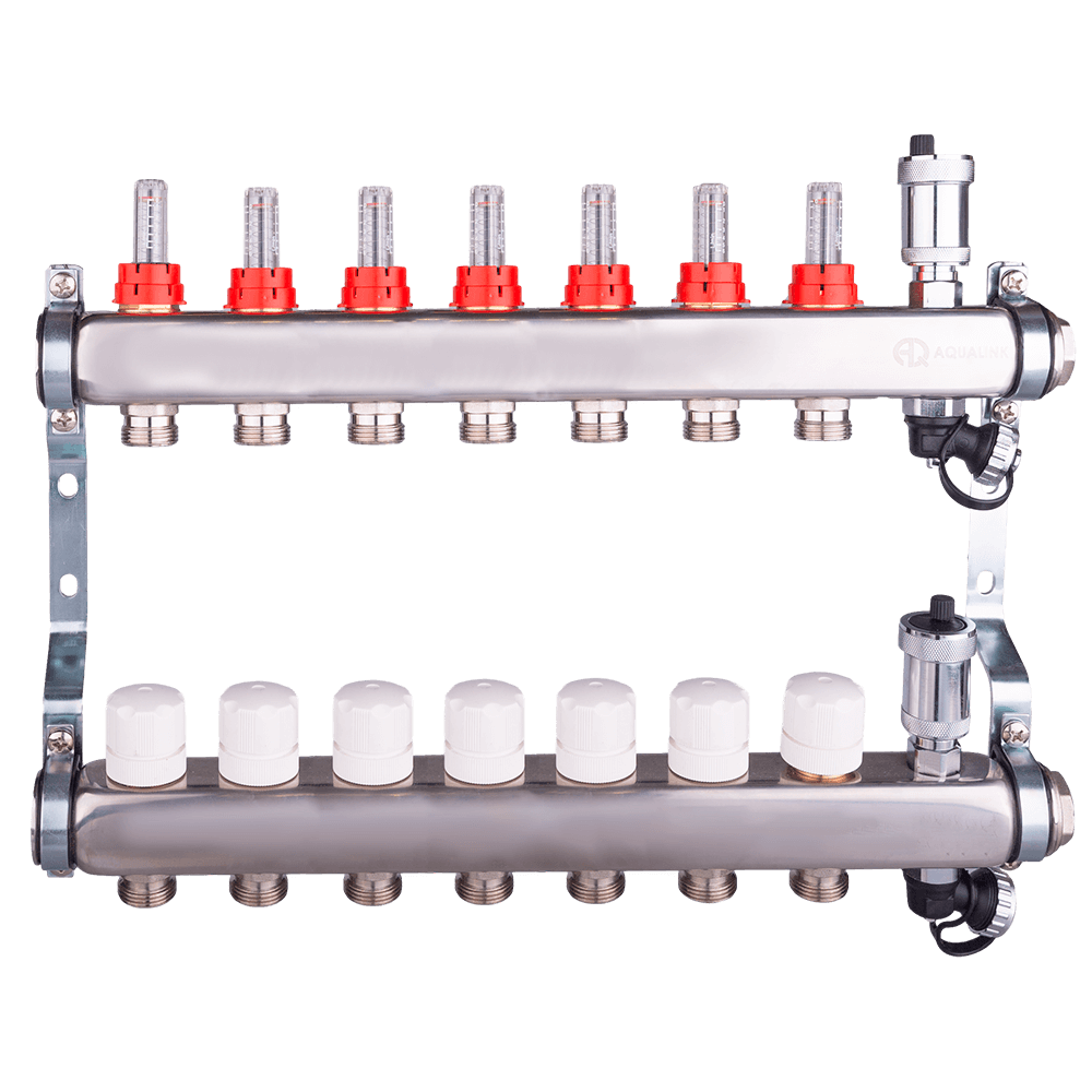 Коллекторная группа 7 выходов с расходомерами 1х3/4 дюйма Aqualink