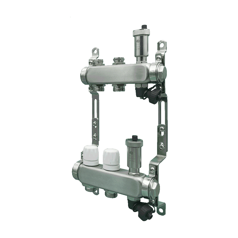 Коллекторная группа для теплых полов и отопления Aqualink 10 выходов 3/4 дюйма